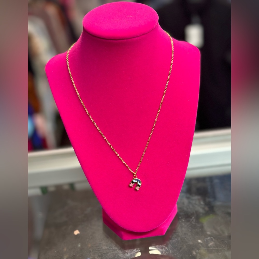 Coach 80's Retro Alphabet‎ N Charm Necklace. New no tag - Picture 5 of 5